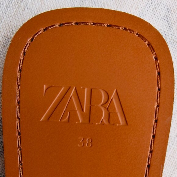 ZARA METAL CHAIN FLAT SANDAL SIZE 7.5 - Picture 13 of 16